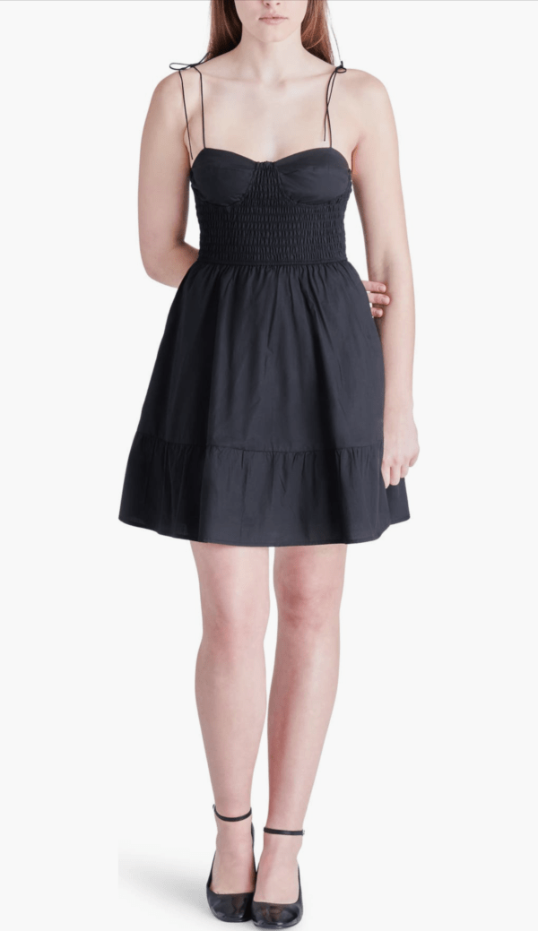 Steve Madden - Sally Smocked Cotton Poplin Minidress